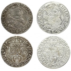 Poland 6 Groszy 1623 & 1624 Sigismund III Vasa (1587-1632). Crown coins Krakow...