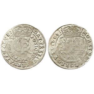 Poland 1 Zloty 1665 AT Bydgoszcz. John II Casimir Vasa (1649-1668) - crown coins; zloty (tymf...