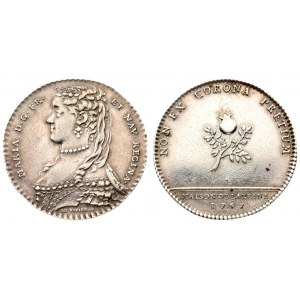 Poland Silver Medal 1747 Stanislaus Lesczynski 1738-1766 Silver Medal 1747 (Du Vivier...