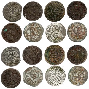 Latvia Livonia 1 Solidus 1641-1662 & Poland 1 Solidus 1664. Silver; Copper...