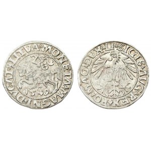 Lithuania 1/2 Grosz 1549 Vilnius. Sigismund II Augustus (1545-1572) - Lithuanian coins Vilnius. LI ...