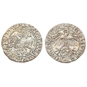 Lithuania 1/2 Grosz 1550 Vilnius. Sigismund II Augustus (1545-1572) - Lithuanian coins Vilnius. LI ...