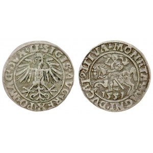 Lithuania 1/2 Grosz 1551 Sigismund II Augustus (1545-1572) - Lithuanian coins Vilnius...