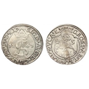 Lithuania 3 Groszy 1563 Sigismund II Augustus (1545-1572). Lithuanian coins Vilnius...