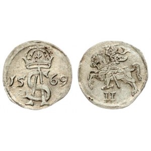 Lithuania 2 Denar 1569 Sigismund III Vasa (1587-1632) - Lithuanian coins 1567 Vilnius. Silver...