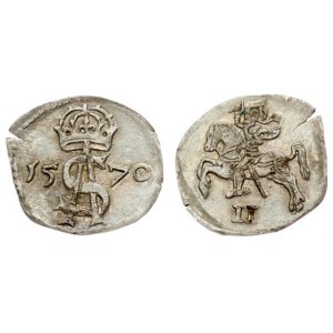 Lithuania 2 Denar 1570 Sigismund III Vasa (1587-1632) - Lithuanian coins 1567 Vilnius. Silver...