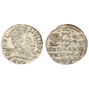 Lithuania 3 Groszy 1597 Sigismund III Vasa (1587-1632). 1597 Vilnius; at the bottom; a beef head ...