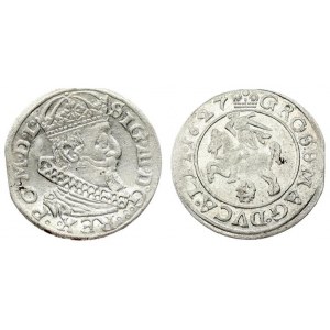 Lithuania 1 Grosz 1627 Vilnius Sigismund III Vasa (1587-1632)- Lithuanian coins 1627 Vilnius...
