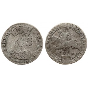 Lithuania 6 Groszy 1665 TLB Vilnius. John II Casimir Vasa (1649-1668) - Lithuanian coins...