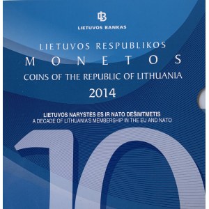 Lithuania Coin Set 2014 NATO anniversary. The set consists of 10; 20; 50 cents. 1...