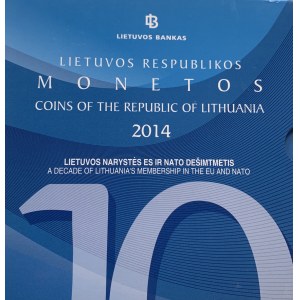 Lithuania Coin Set 2014 NATO anniversary. The set consists of 10; 20; 50 cents. 1...