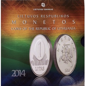 Lithuania Coin Set 2014 of circulation coins of the republic of Lithuania. The set consists of 1; 2...
