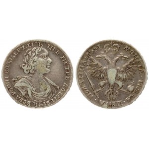 Russia 1 Poltina 1719  L Peter I (1699-1725). Averse: Laureate bust right. Reverse...