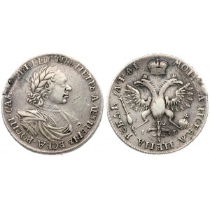 Russia 1 Rouble 1719 OK-IL-L Peter I (1699-1725). Averse: Laureate bust right. Reverse...