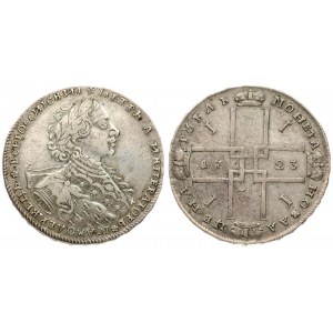 Russia 1 Rouble 1723 OK Peter I (1699-1725). Averse: Laureate bust right. Reverse...