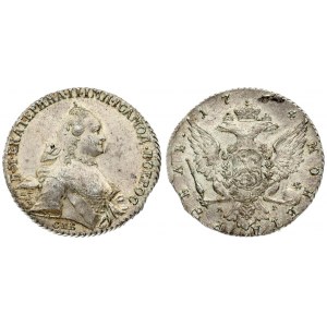 Russia 1 Rouble 1764 СПБ-ЯI St. Petersburg. Catherine II (1762-1796). Averse: Crowned bust right...