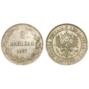 Russia For Finland 2 Markkaa 1907 L Nicholas II (1894-1917)...