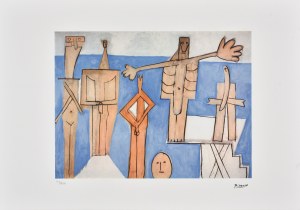 Pablo Picasso (1881-1973), Personnages cubistes, 1986