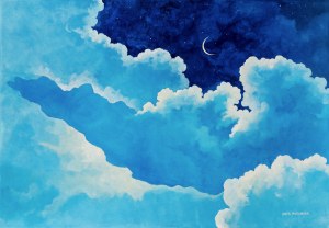 Anies Murawska, Blue clouds at night, 2020
