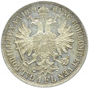 Austro-Węgry, Franciszek Józef I, 1 floren 1859 B, Kremnica