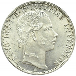 Austro-Węgry, Franciszek Józef I, 1 floren 1861 A, Wiedeń, UNC
