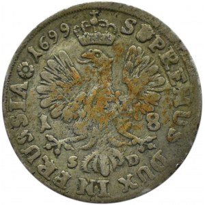 Niemcy, Prusy, Fryderyk III, ort 1699 SD, Królewiec