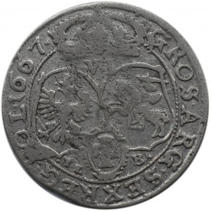 Jan II Kazimierz, szóstak 1667 TLB, Bydgoszcz, (R) ....SVE