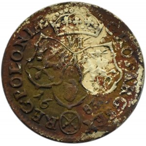 Jan III Sobieski, szóstak 1683 TLB, Bydgoszcz, herb Leliwa, jedenaście klejnotów