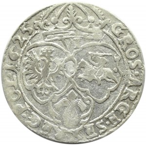 Zygmunt III Waza, szóstak 1625 herb półkozic, Kraków, (R2!)