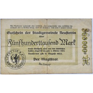 Neustettin, Szczecinek, 500 000 marek 1923, bez numeru, rzadkie