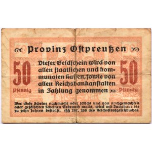Konigsberg, Królewiec, 50 pfennig 1918, seria A