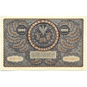 Polska, II RP, 1000 marek 1919, III serja AL - typ 8