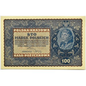 Polen, Zweite Republik, 100 Mark 1919, IE Serie S, UNC