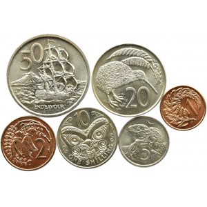 Nowa Zelandia, lot monet z 1969