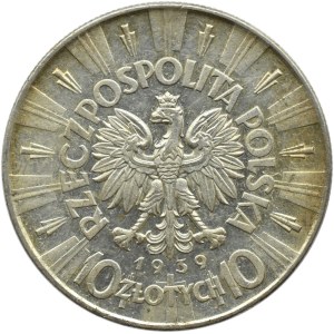 Polska, II RP, Józef Piłsudski, 10 złotych 1939, Warszawa