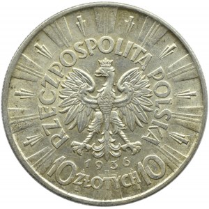 Polska, II RP, Józef Piłsudski, 10 złotych 1936, Warszawa