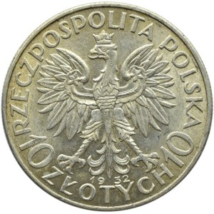 Polska, II RP, Głowa kobiety, 10 złotych 1932, bez znaku mennicy, Warszawa