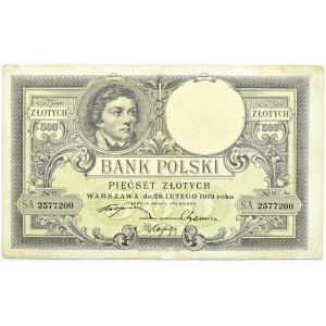 Polen, Zweite Republik, T. Kosciuszko 500 Zloty 1919, London