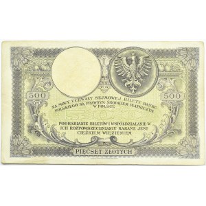 Polen, Zweite Republik, T. Kosciuszko 500 Zloty 1919, London