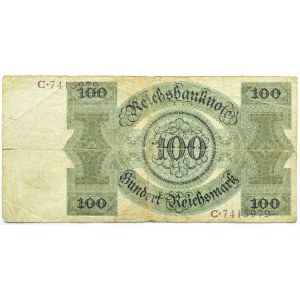 Deutschland, Weimarer Republik, 100 Mark 1924, Serie C/B, selten