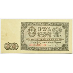 Polska, RP, 2 złote 1948, seria AH, Warszawa