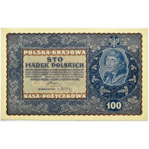 Polska, II RP, 100 marek 1919, IE seria S, UNC