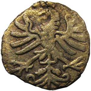 Zygmunt I Stary, denar koronny z inicjałem króla S, Kraków (R6)