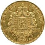 Francja, Napoleon III, 50 franków 1858 A, Paryż