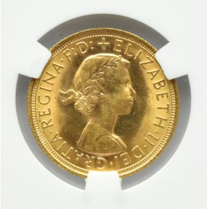 Wielka Brytania, Elżbieta II, suweren 1966, UNC - Gibon MS64