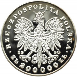 Polska, III RP, 200000 złotych 1990, T. Kościuszko, Duży Tryptyk, UNC