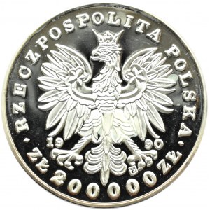 Polska, III RP, 200000 złotych 1990, J. Piłsudski, Duży Tryptyk