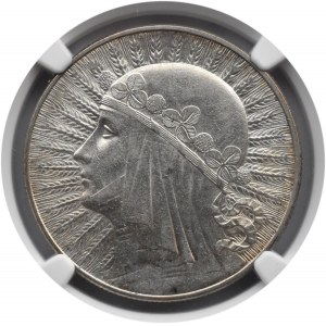 Polska, II RP, Głowa kobiety, 10 złotych 1932, NGC AU58, Warszawa