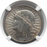 Polska, II RP, Głowa kobiety, 10 złotych 1932, NGC AU58, Warszawa