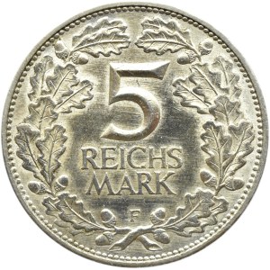 Niemcy, Republika Weimarska, Rheinlande 5 marek 1925 F, Stuttgart